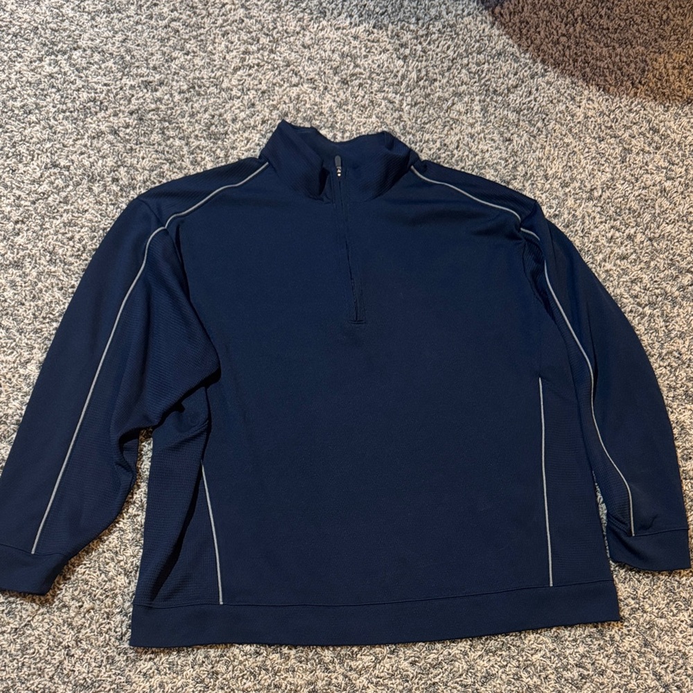 Cutter & Buck Men's Dark Blue Zip-Up Sweater